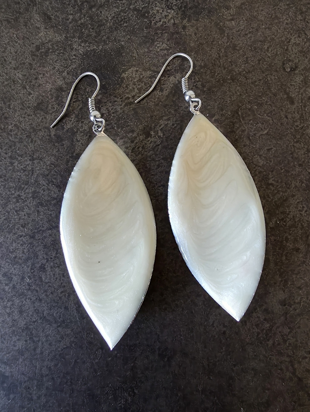 Enameled Stainless Steel Petal Earrings